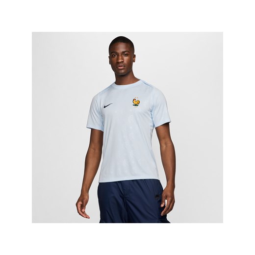 Męska przedmeczowa koszulka piłkarska Nike Dri-FIT FFF Academy Pro (wersja wyjazdowa) - Niebieski ze sklepu Nike poland w kategorii T-shirty męskie - zdjęcie 171246311