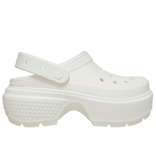 Klapki Crocs Stomp Clog 209347-0WV - białe ze sklepu streetstyle24.pl w kategorii Klapki damskie - zdjęcie 171247883