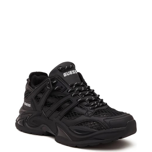 Buty sportowe damskie czarne Guess sneakersy na płaskiej podeszwie z tworzywa sztucznego 