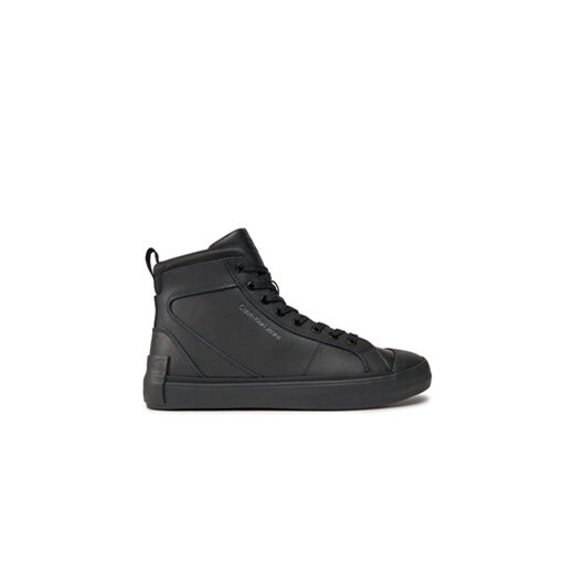 Calvin Klein Jeans Sneakersy Vulcanized Mid Laceup Mix In Uc YM0YM00900 Czarny ze sklepu MODIVO w kategorii Trampki męskie - zdjęcie 171251924