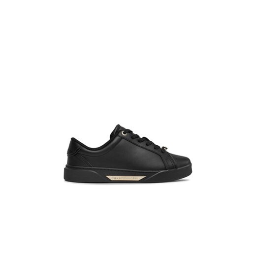 Tommy Hilfiger Sneakersy Golden Hw Court Sneaker FW0FW07702 Czarny ze sklepu MODIVO w kategorii Trampki damskie - zdjęcie 171252811