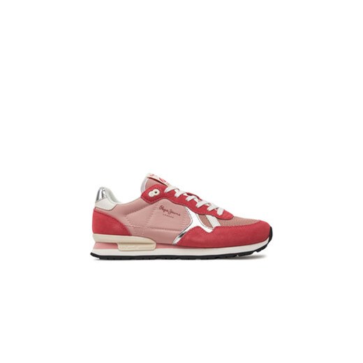Pepe Jeans Sneakersy Brit Heritage W PLS31474 Różowy ze sklepu MODIVO w kategorii Buty sportowe damskie - zdjęcie 171253141