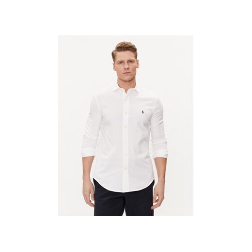 Polo Ralph Lauren Koszula 710899386001 Biały Slim Fit ze sklepu MODIVO w kategorii Koszule męskie - zdjęcie 171253680