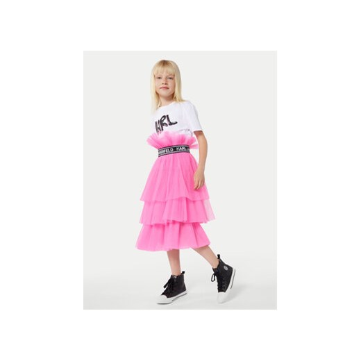 Karl Lagerfeld Kids Spódnica Z30093 S Różowy Regular Fit 12Y promocyjna cena MODIVO