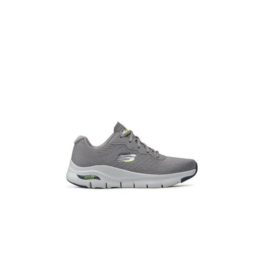 Skechers Sneakersy Infinity Cool 232303/GRY Szary ze sklepu MODIVO w kategorii Buty sportowe męskie - zdjęcie 171254634