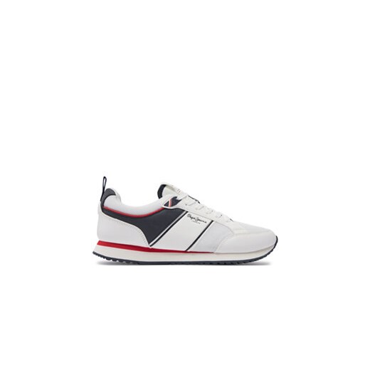 Pepe Jeans Sneakersy Dublin Brand PMS40009 Biały ze sklepu MODIVO w kategorii Półbuty męskie - zdjęcie 171254703