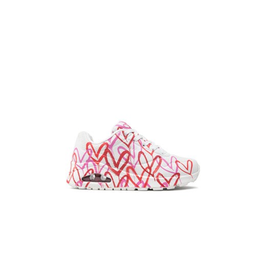 Skechers Sneakersy Uno Spread The Love 155507/WRPK Biały ze sklepu MODIVO w kategorii Buty sportowe damskie - zdjęcie 171254843