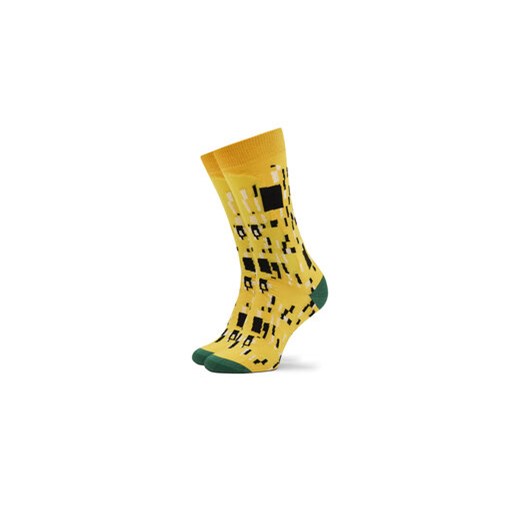 Curator Socks Skarpety wysokie unisex Kiss Żółty ze sklepu MODIVO w kategorii Skarpetki damskie - zdjęcie 171255140