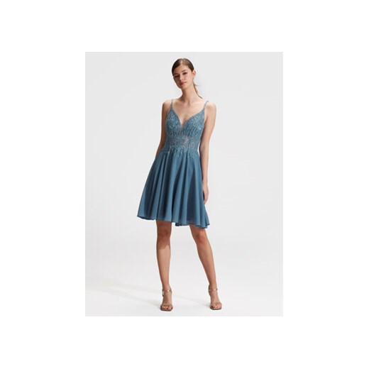 Hey Kyla Sukienka koktajlowa 5AG003HK Niebieski Slim Fit ze sklepu MODIVO w kategorii Sukienki - zdjęcie 171255244