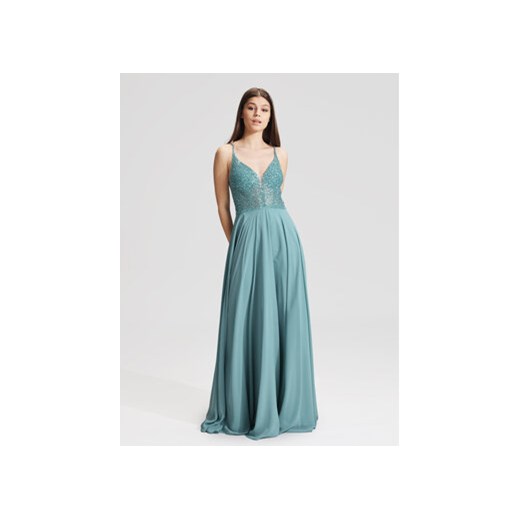 Hey Kyla Sukienka wieczorowa 5AC105HK Niebieski Regular Fit ze sklepu MODIVO w kategorii Sukienki - zdjęcie 171256024