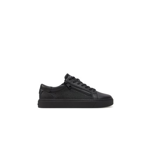 Calvin Klein Sneakersy Low Top Lace Up W/ Zip Mono HM0HM01424 Czarny ze sklepu MODIVO w kategorii Trampki męskie - zdjęcie 171256130