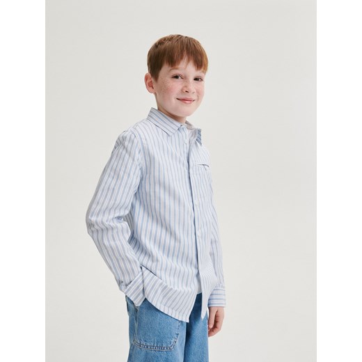 Reserved - Koszula w paski regular fit - niebieski ze sklepu Reserved w kategorii Koszule chłopięce - zdjęcie 171257651