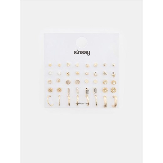 Sinsay - Kolczyki 20 pack - złoty ze sklepu Sinsay w kategorii Kolczyki - zdjęcie 171258213