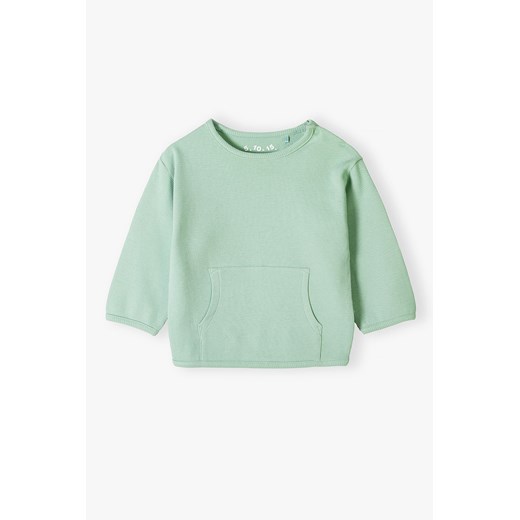 Dzianinowa zielona bluzka niemowlęca - kangurka - 5.10.15. ze sklepu 5.10.15 w kategorii Kaftaniki i bluzki - zdjęcie 171260741