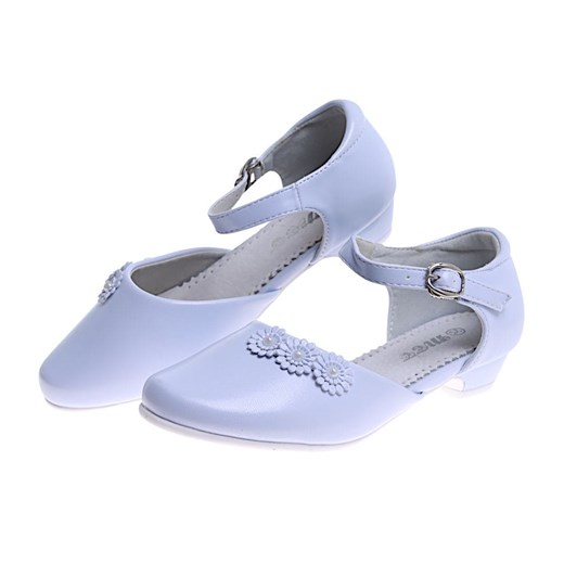 Buty pantofle komunijne dla dziewczynki /B5-2 16093 T279/ ze sklepu Pantofelek24.pl w kategorii Buty komunijne - zdjęcie 171262210
