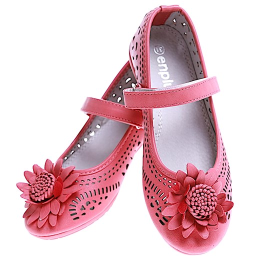 Ciemno różowe dziewczęce balerinki z paseczkiem /A10-2 16015 T078/ Pantofelek24 32 Pantofelek24.pl