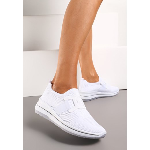 Born2be buty sportowe damskie sneakersy białe płaskie 