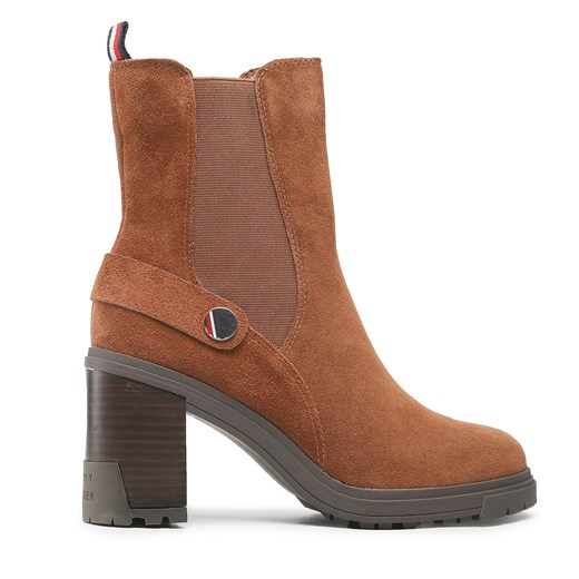 Botki Tommy Hilfiger Outdoor High Heel Boot FW0FW06739 Natural Cognac GTU Tommy Hilfiger 39 eobuwie.pl okazyjna cena