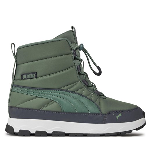 Śniegowce Puma Evolve Boot Jr 392644 03 Zielony ze sklepu eobuwie.pl w kategorii Buty zimowe dziecięce - zdjęcie 171265203