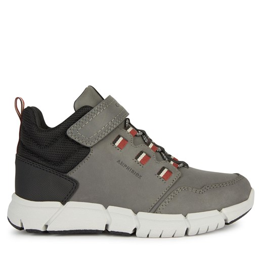 Trzewiki Geox J Flexyper Boy B Abx J949XA 032FU C1102 S Grey/Dk Red ze sklepu eobuwie.pl w kategorii Buty zimowe dziecięce - zdjęcie 171265470