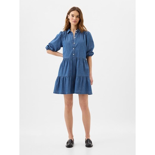 GAP Sukienka dżinsowa w kolorze niebieskim ze sklepu Limango Polska w kategorii Sukienki - zdjęcie 171269344