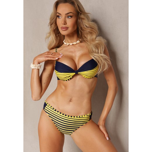 Żółte Bikini Dwuczęściowe w Paski Biustonosz i Figi Wialisa ze sklepu Renee odzież w kategorii Stroje kąpielowe - zdjęcie 171271762