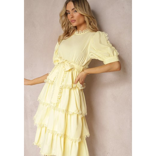 Żółta Sukienka Klymime ze sklepu Renee odzież w kategorii Sukienki - zdjęcie 171272113