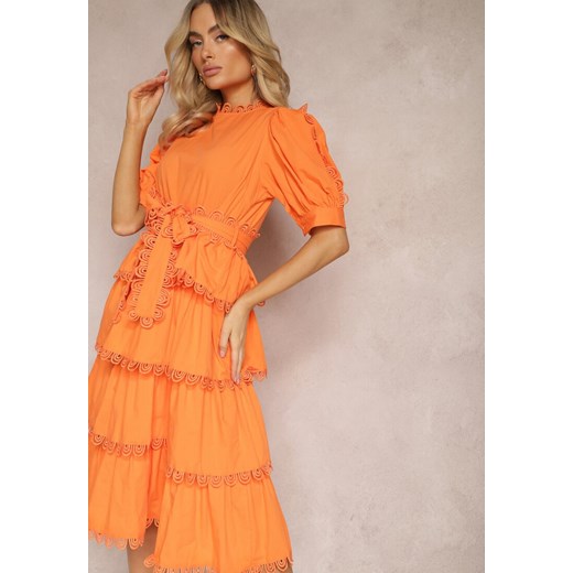 Pomarańczowa Sukienka Klymime ze sklepu Renee odzież w kategorii Sukienki - zdjęcie 171272123