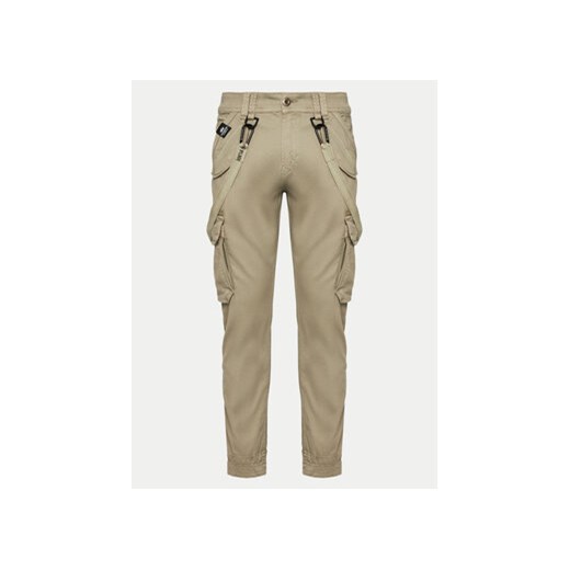 Alpha Industries Spodnie materiałowe Utility 128202 Beżowy Slim Fit ze sklepu MODIVO w kategorii Spodnie męskie - zdjęcie 171275530