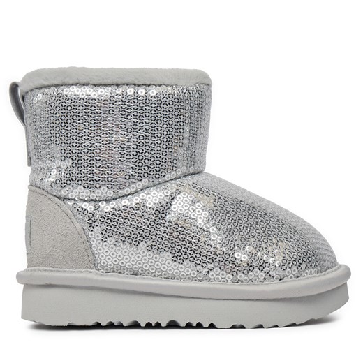 Śniegowce Ugg T Classic Mini Mirror Ball 1143708T Srebrny ze sklepu eobuwie.pl w kategorii Buty zimowe dziecięce - zdjęcie 171276653