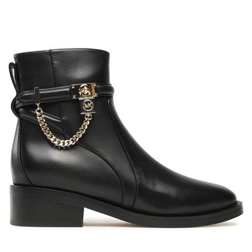 Botki MICHAEL Michael Kors Hamilton Flat Bootie 40F3HAME5L Black ze sklepu eobuwie.pl w kategorii Botki - zdjęcie 171277412