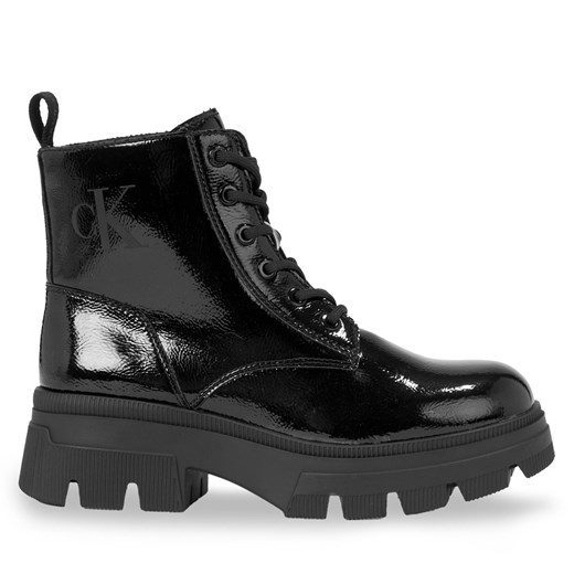 Trapery Calvin Klein Jeans Chunky Combat Laceup Boot Wn YW0YW01265 Triple Black 0GT ze sklepu eobuwie.pl w kategorii Workery damskie - zdjęcie 171277454