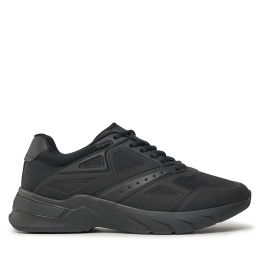 Sneakersy Calvin Klein Low Top Lace Up HM0HM01363 Triple Black 0GJ Calvin Klein 45 wyprzedaż eobuwie.pl