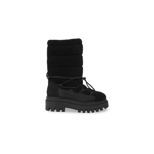Calvin Klein Jeans Śniegowce Flatform Snow Boot Sherpa Wn YW0YW01195 Czarny ze sklepu MODIVO w kategorii Śniegowce damskie - zdjęcie 171278883