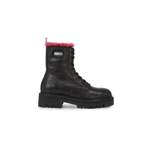 Tommy Jeans Botki Tjw W Urban Boot Smooth Ltr Wl EN0EN02402 Czarny ze sklepu MODIVO w kategorii Workery damskie - zdjęcie 171279483