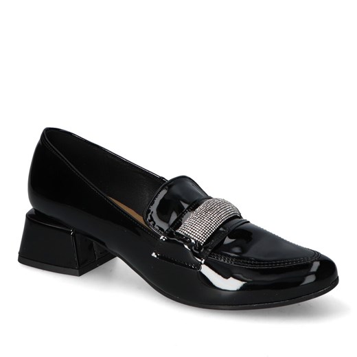 Półbuty For-But 292/199 Czarne lakier pasek ze sklepu Arturo-obuwie w kategorii Półbuty damskie - zdjęcie 171280051