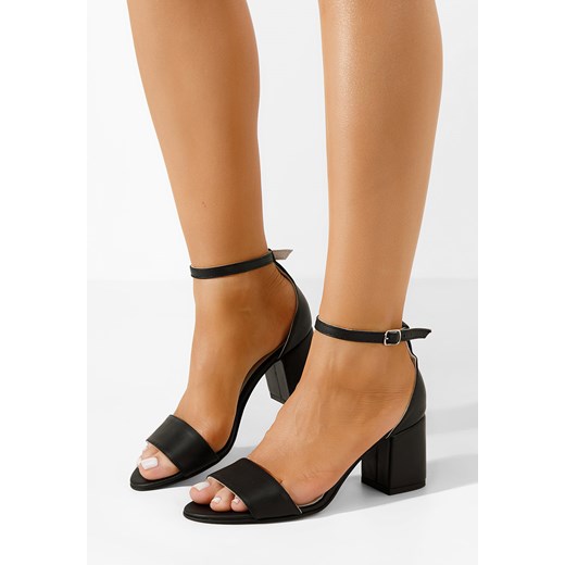 Czarne sandały skórzane Amais V2 ze sklepu Zapatos w kategorii Sandały damskie - zdjęcie 171280660