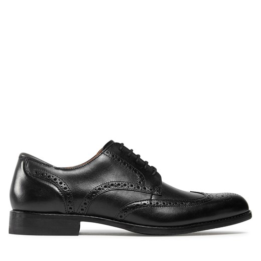 Półbuty Clarks Craft Arlo Limit 261714527 Black Leather ze sklepu eobuwie.pl w kategorii Buty eleganckie męskie - zdjęcie 171284483