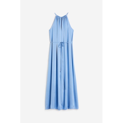 H & M - Długa sukienka satynowa - Niebieski ze sklepu H&M w kategorii Sukienki - zdjęcie 171286053