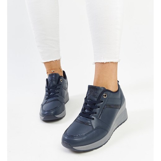 Buty sportowe damskie sneakersy sznurowane casual płaskie 