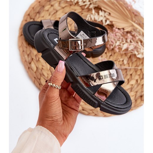 BIG STAR sandały dziecięce na rzepy czarne 