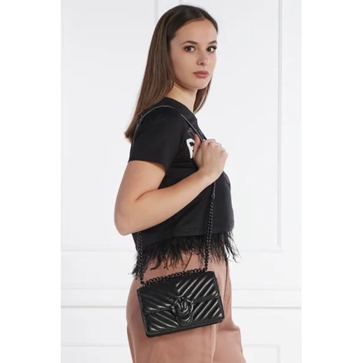 Pinko Skórzana listonoszka/torebka na ramię LOVE ONE MINI Pinko OS Gomez Fashion Store