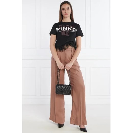 Pinko Skórzana listonoszka/torebka na ramię LOVE ONE MINI Pinko OS Gomez Fashion Store