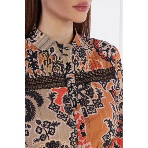 Sukienka Marc Cain z długimi rękawami w abstrakcyjnym wzorze mini casual 