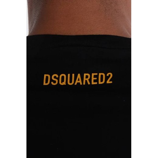 Czarny t-shirt męski Dsquared2 z krótkim rękawem 