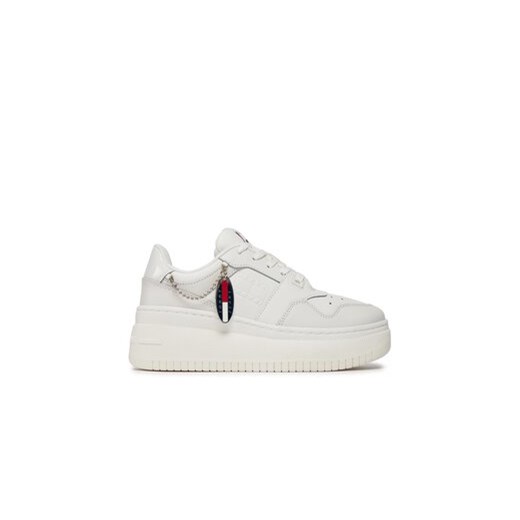 Tommy Jeans Sneakersy Tjw Retro Basket Flatform Charm EN0EN02421 Écru ze sklepu MODIVO w kategorii Trampki damskie - zdjęcie 171290360