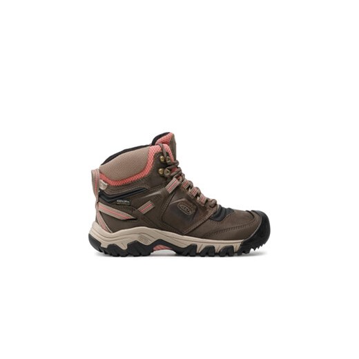 Keen Trekkingi Ridge Flex Mid Wp W 1024921 Brązowy ze sklepu MODIVO w kategorii Buty trekkingowe damskie - zdjęcie 171292662