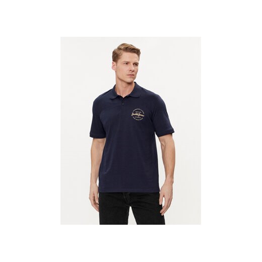 Jack&Jones Polo Forest 12248621 Granatowy Standard Fit ze sklepu MODIVO w kategorii T-shirty męskie - zdjęcie 171292711