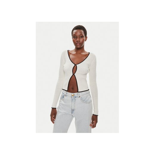 Brave Soul Kardigan LKC-273SASHAD Biały Slim Fit ze sklepu MODIVO w kategorii Swetry damskie - zdjęcie 171293684