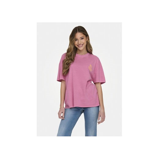 ONLY T-Shirt Rilly 15316994 Różowy Regular Fit ze sklepu MODIVO w kategorii Bluzki damskie - zdjęcie 171294143